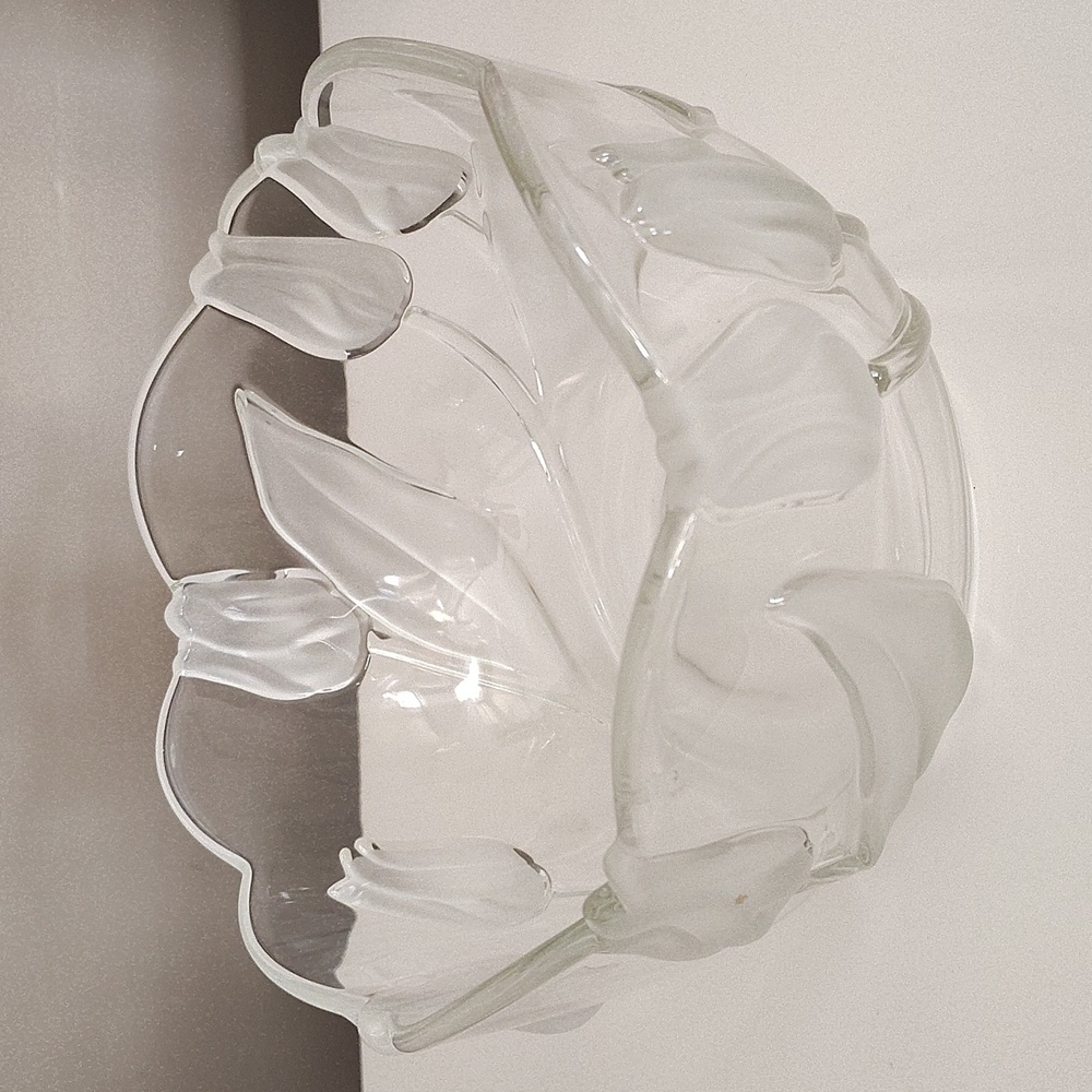 VTG Mikasa Crystal Frosted Tulip Round Bowl